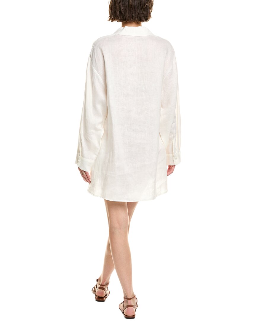 Enza Costa Mini Linen Caftan, 0 / White