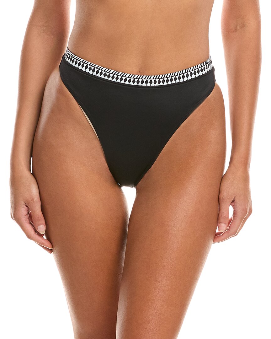 Lemlem Lena High-Leg Bikini Bottom Black