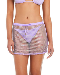 Red Carter One In A Million Mesh Netting Cover-Up Skirt Purple