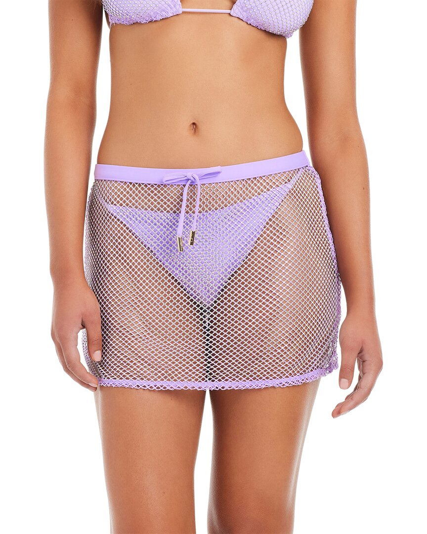 Red Carter One In A Million Mesh Netting Cover-Up Skirt Purple