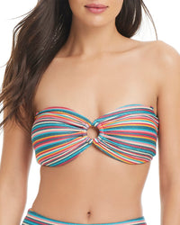 Red Carter Milano Stripe Bandeau Top Pink