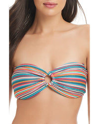 Red Carter Milano Stripe Bandeau Top