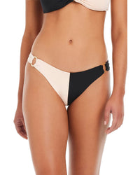 Red Carter Colorblock Scoop Bikini Bottom
