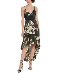 Marion High-Low Midi Dress Black Regular 12 (L)