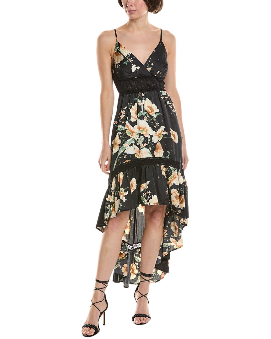 Marion High-Low Midi Dress Black Regular 12 (L)