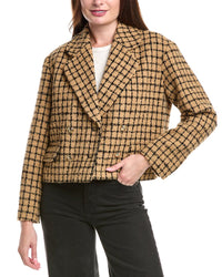 Sandro Tweed Wool-Blend Jacket