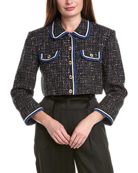 Sandro Tweed Crop Jacket