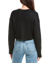 Sandro Cropped Wool-Blend Sweater