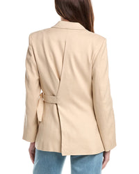 Maje Linen-Blend Blazer