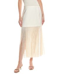 Sea Ny Pari Fringe Skirt White 0
