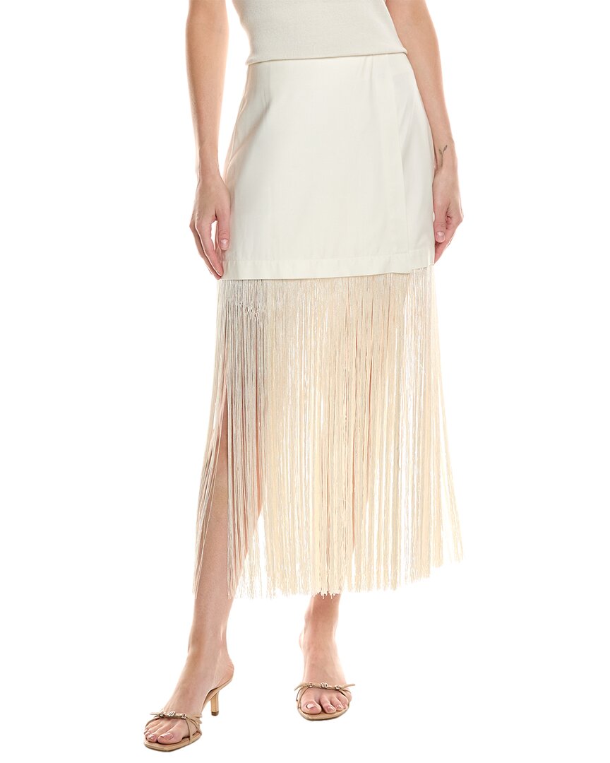Sea Ny Pari Fringe Skirt White 0