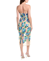 Milly Embroidered Mesh Midi Dress