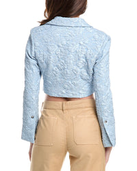 Ganni Jacquard Cropped Blazer