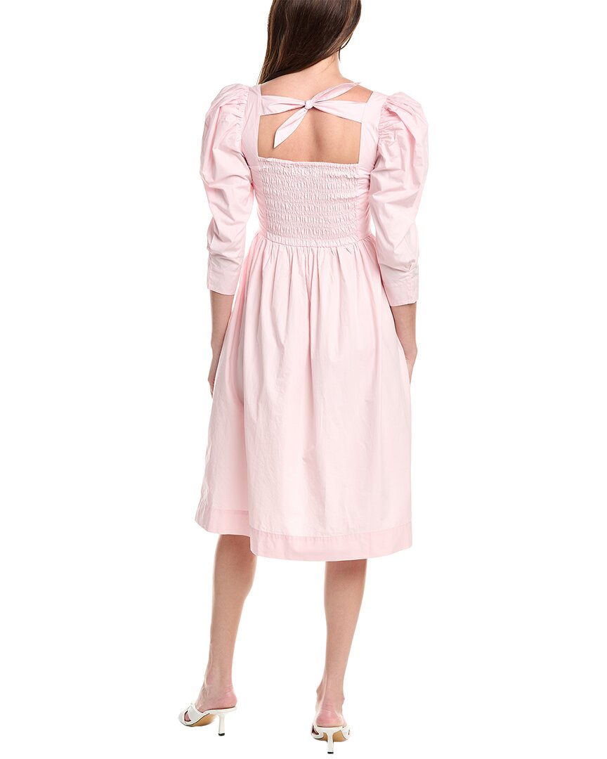 Ganni Poplin Midi Dress