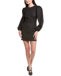 Ganni Poplin Midi Dress Black