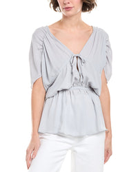 Weworewhat Gathered Cap Sleeve Top