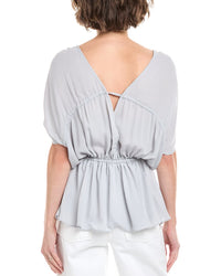 Weworewhat Gathered Cap Sleeve Top