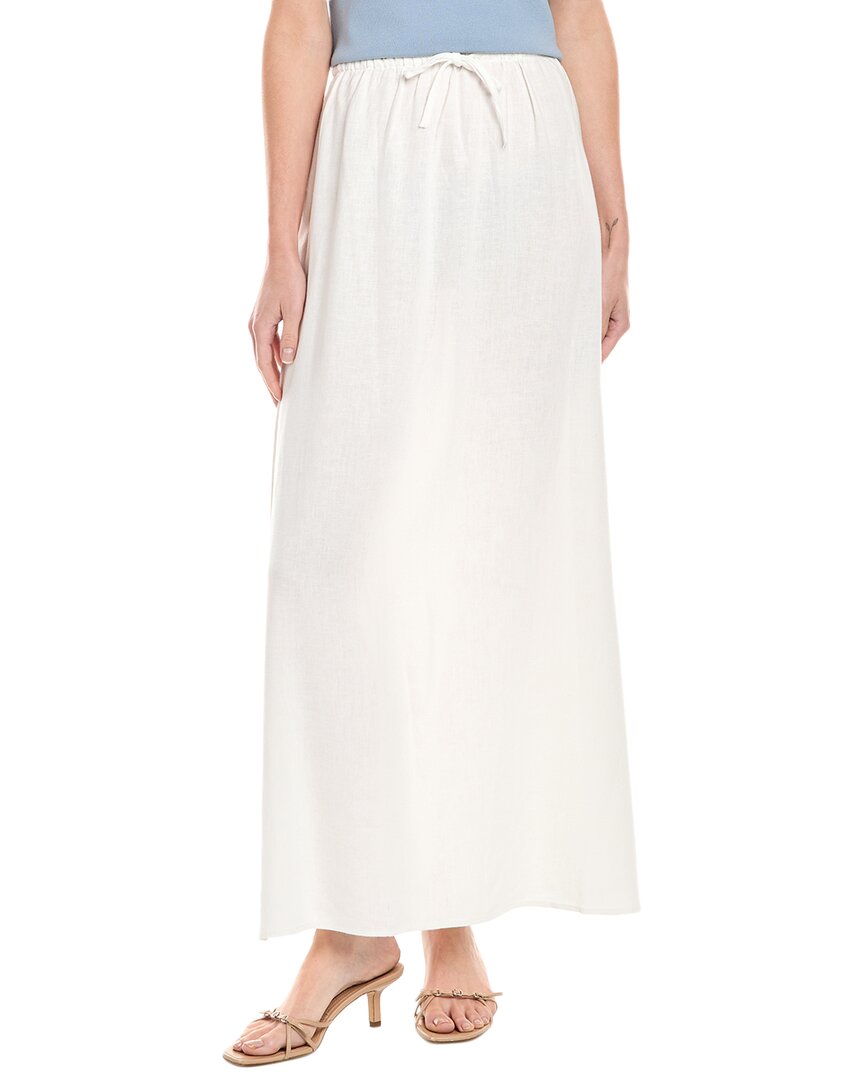 Weworewhat Linen-Blend Midi Skirt