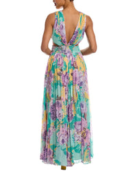 Rococo Sand Accordion Pleated Maxi Dress