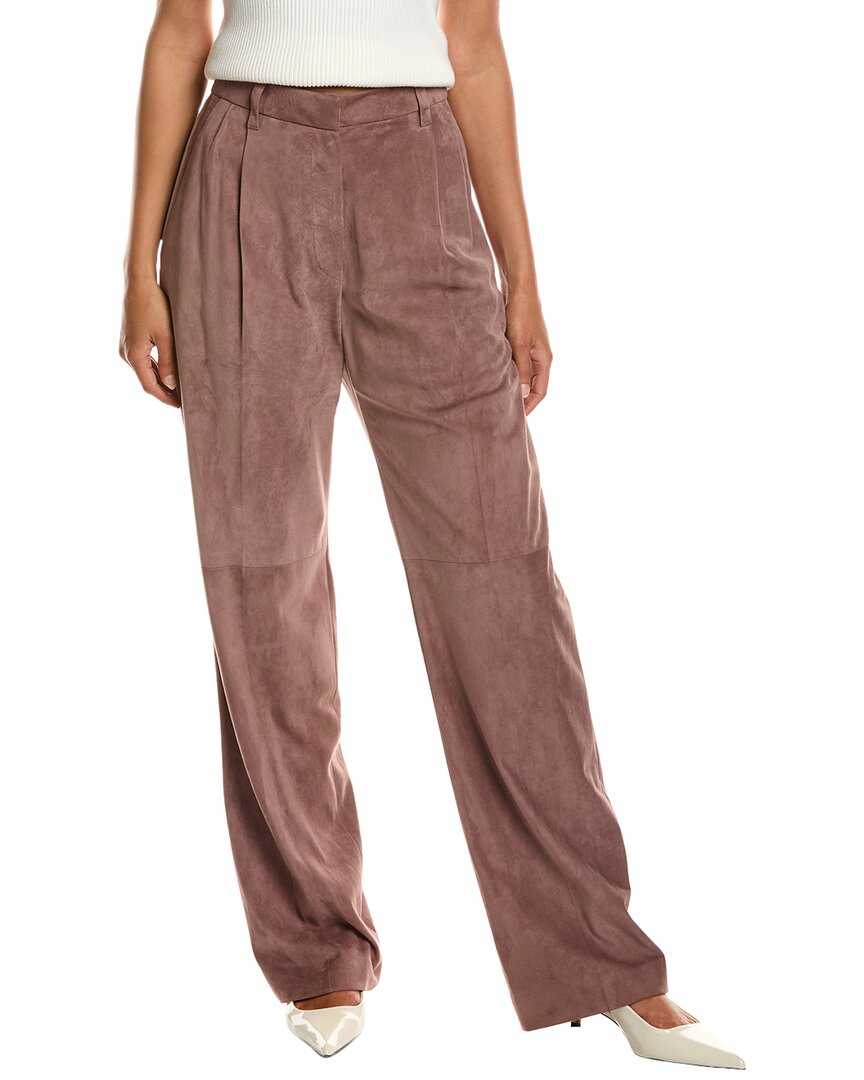 Brunello Cucinelli Pleated Suede Pant