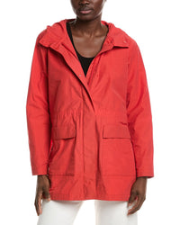 Eileen Fisher Hooded Anorak Regular 0 (XS) Red