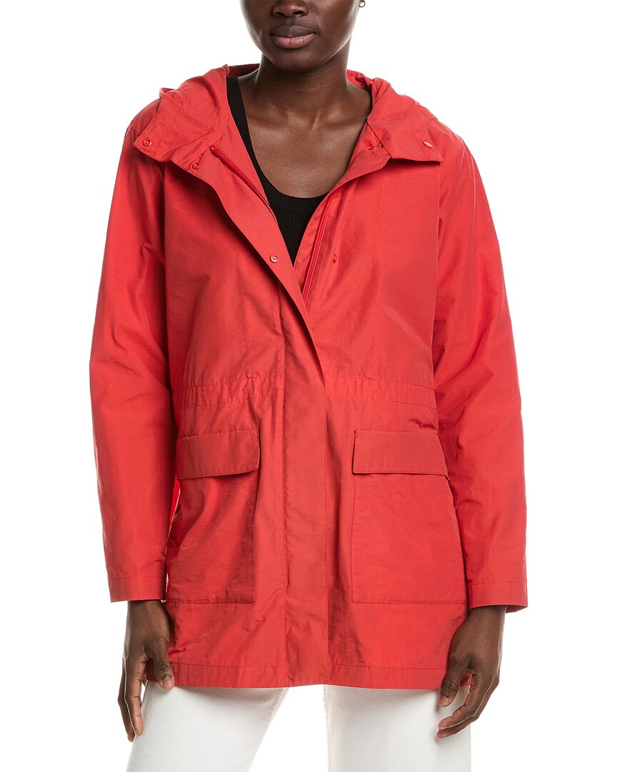 Eileen Fisher Hooded Anorak Regular 0 (XS) Red