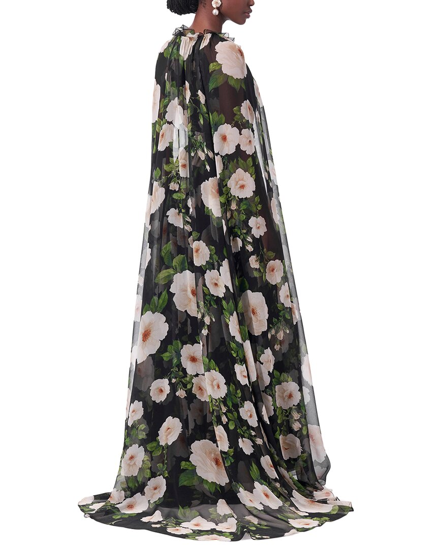 Carolina Herrera Halter Neck Bias Gown With Detachable Cape – Bluefly