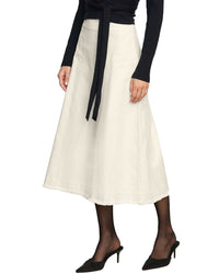 Modern Citizen Saskia Front-Seam Cotton Twill Skirt