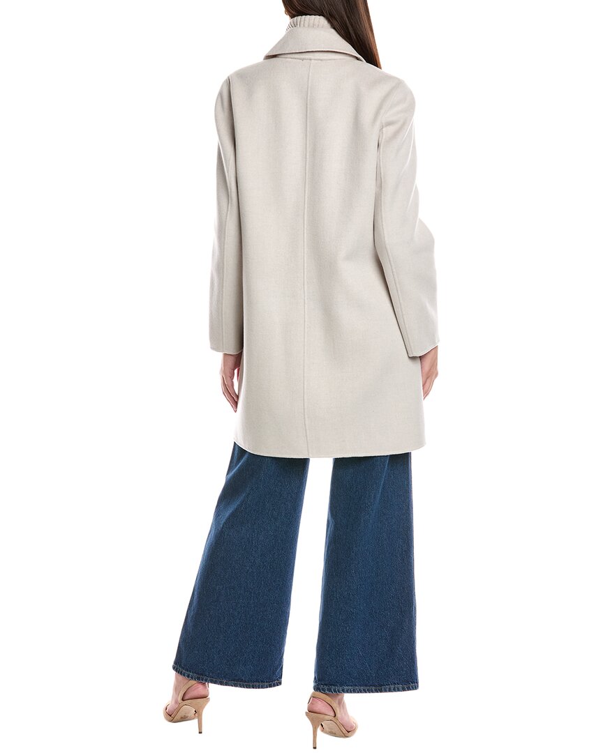 Forte Cashmere Knit Wool & Cashmere-Blend Coat