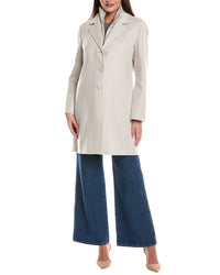 Forte Cashmere Knit Wool & Cashmere-Blend Coat