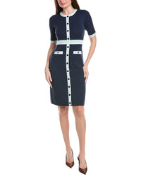 St. John Flat Back Rib Stand Alone Sweaterdress