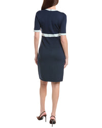 St. John Flat Back Rib Stand Alone Sweaterdress