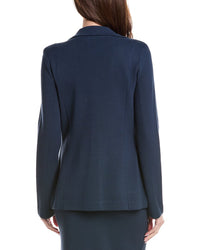 St. John Flat Knit 4-Button Collared Blazer