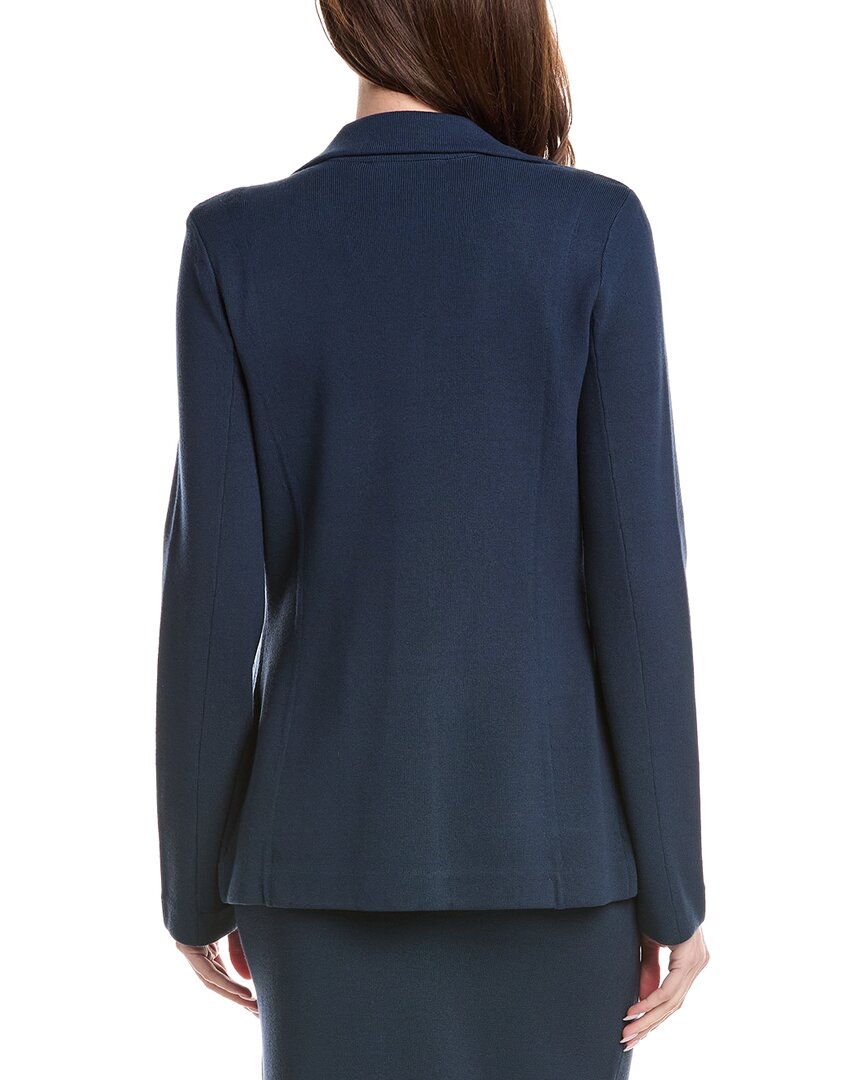 St. John Flat Knit 4-Button Collared Blazer