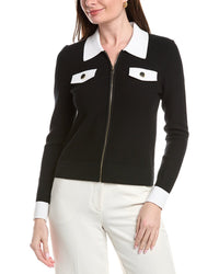 St. John Zip Front Collared Jacket