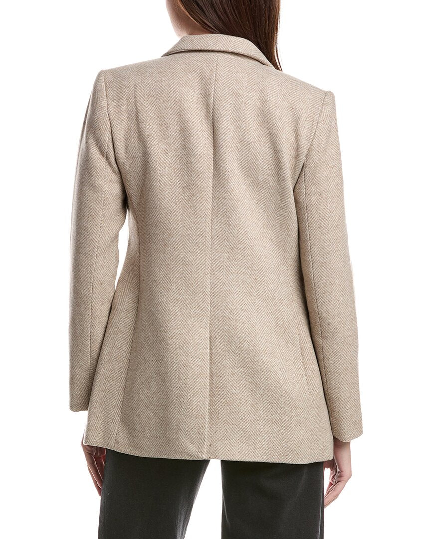 1.State Single-Breasted Herringbone Wool-Blend Blazer