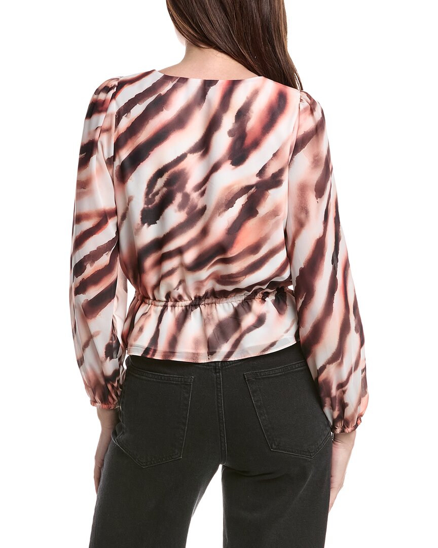 1.State Button Front V-Neck Blouse