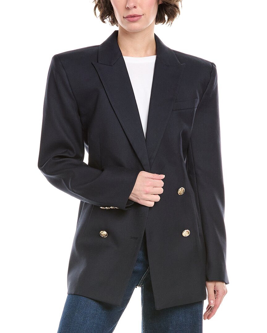Ronny Kobo Kylar Wool-Blend Jacket Blue