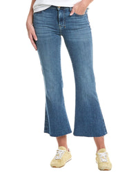 7 For All Mankind Womens Slim Illusion Cropped Dojo Yuma Jean, 28, Blue