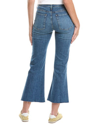 7 For All Mankind Womens Slim Illusion Cropped Dojo Yuma Jean, 28, Blue