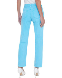 L’Agence Nevia Low-Rise Slouch Straight Aqua Distress Jean