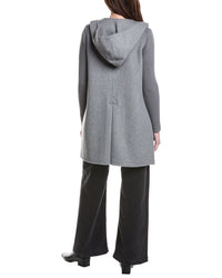 Kenneth Cole Hooded Double Face Wool-Blend Coat