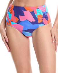 Sea Level Australia Paintball High-Waist Gathered Bikini Bottom