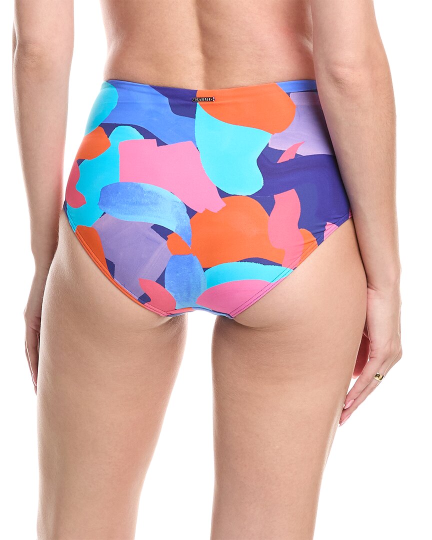 Sea Level Australia Paintball High-Waist Gathered Bikini Bottom
