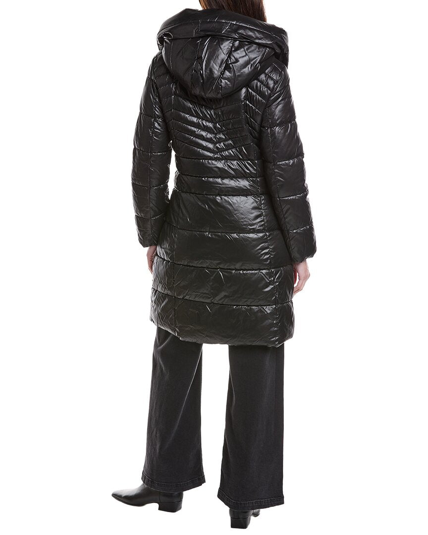 Kenneth Cole Soft Belted Puffer Coat
