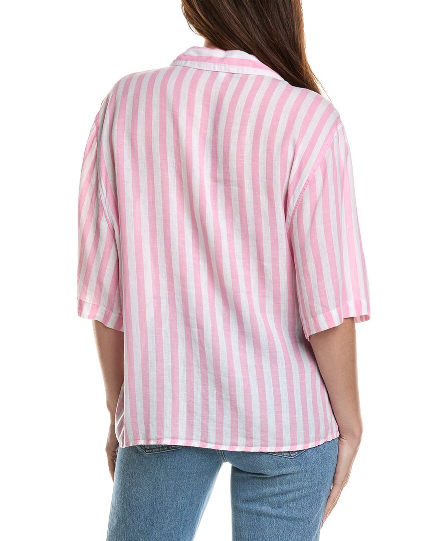 Lola River Linen-Blend Stripe Shirt