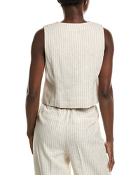 Vince Camuto Button-Down Linen-Blend Vest
