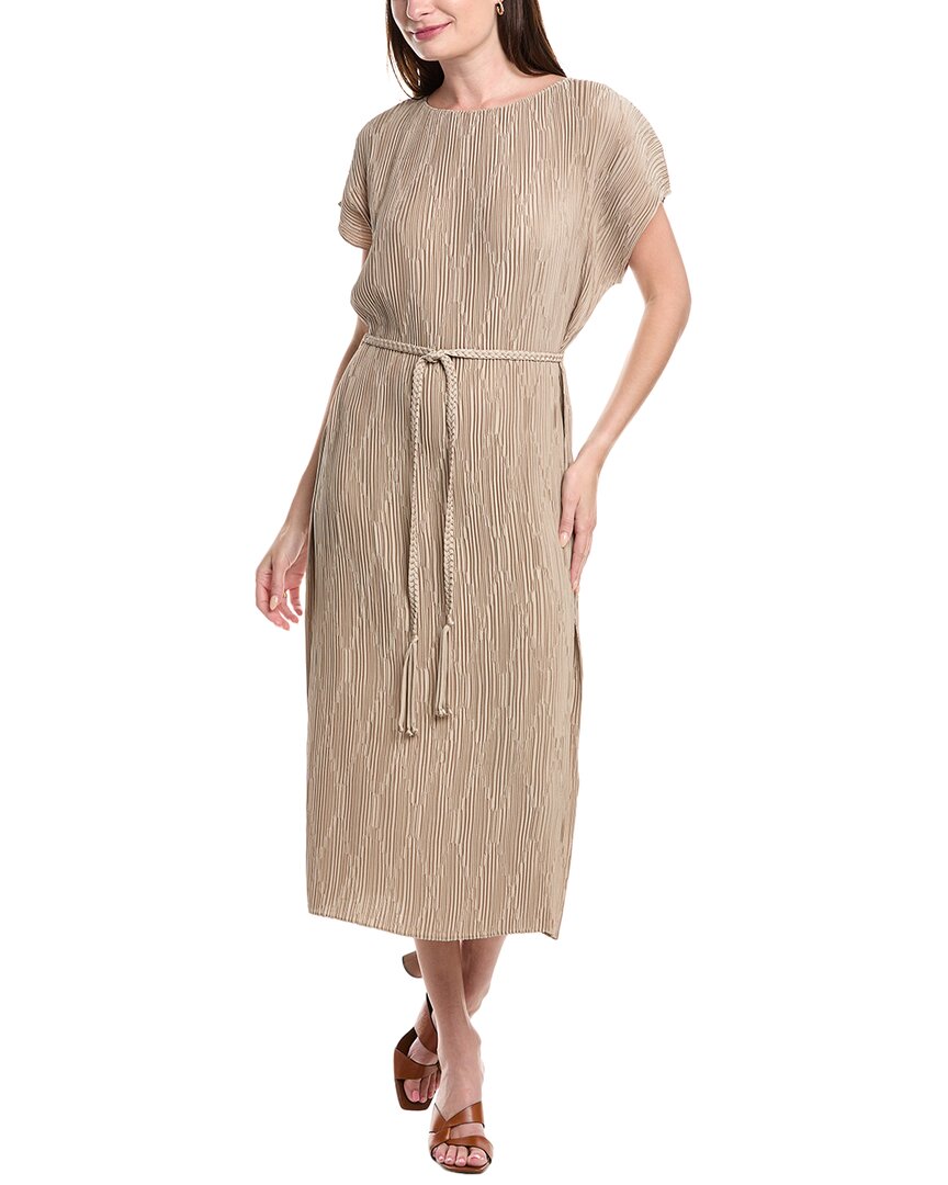 Lafayette 148 New York Belted Maxi Dress Regular 8 (M) Brown Multi