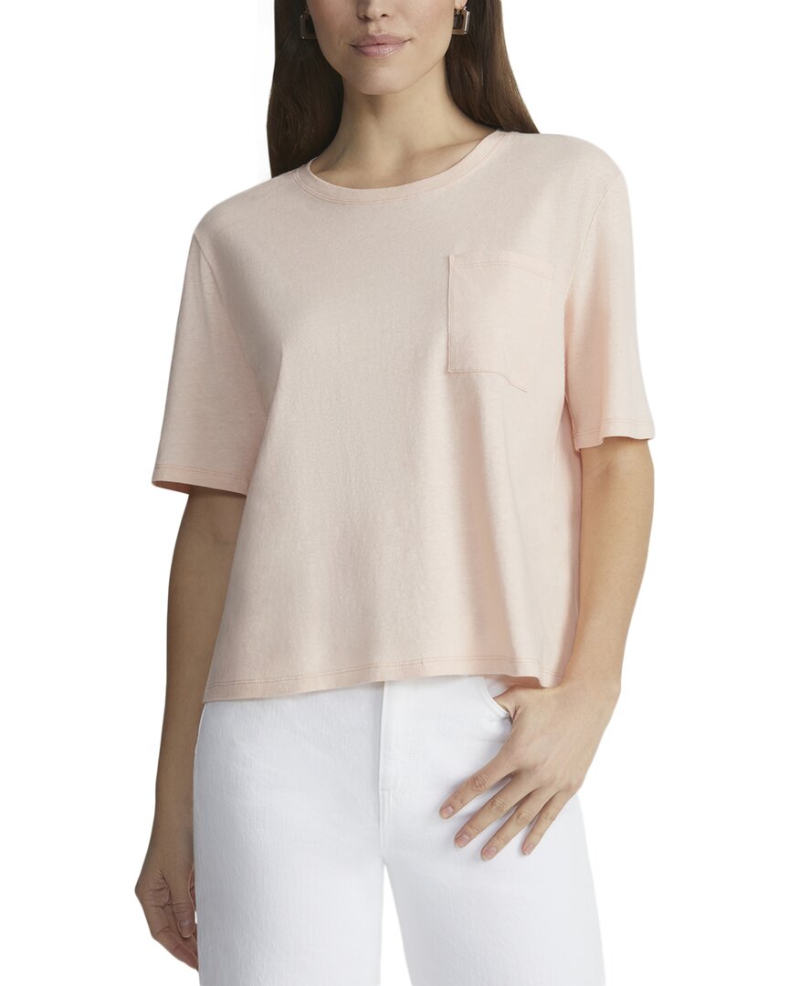 Lafayette 148 New York Linen-Blend T-Shirt Regular 16 (XL) Pink