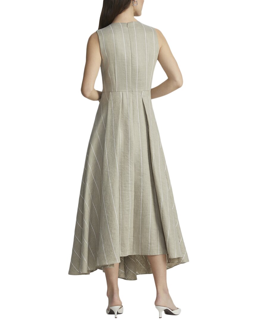Lafayette 148 New York Open Fold Drape Front Linen-Blend Dress – Bluefly